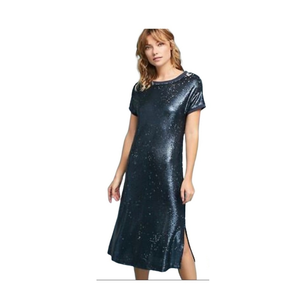 FINAL CLEARANCE Anthropologie Moulinette Soeurs Interstellar Tunic Sequin Dress